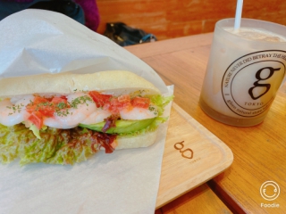 渋谷のg cafeのサンドイッチ