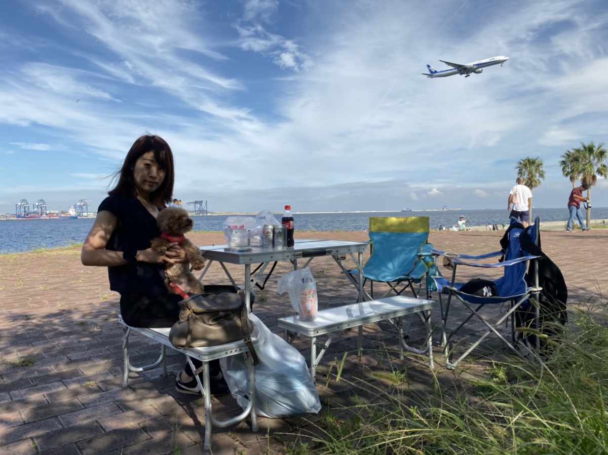 城南島海浜公園にテーブルを持ち込んでみた