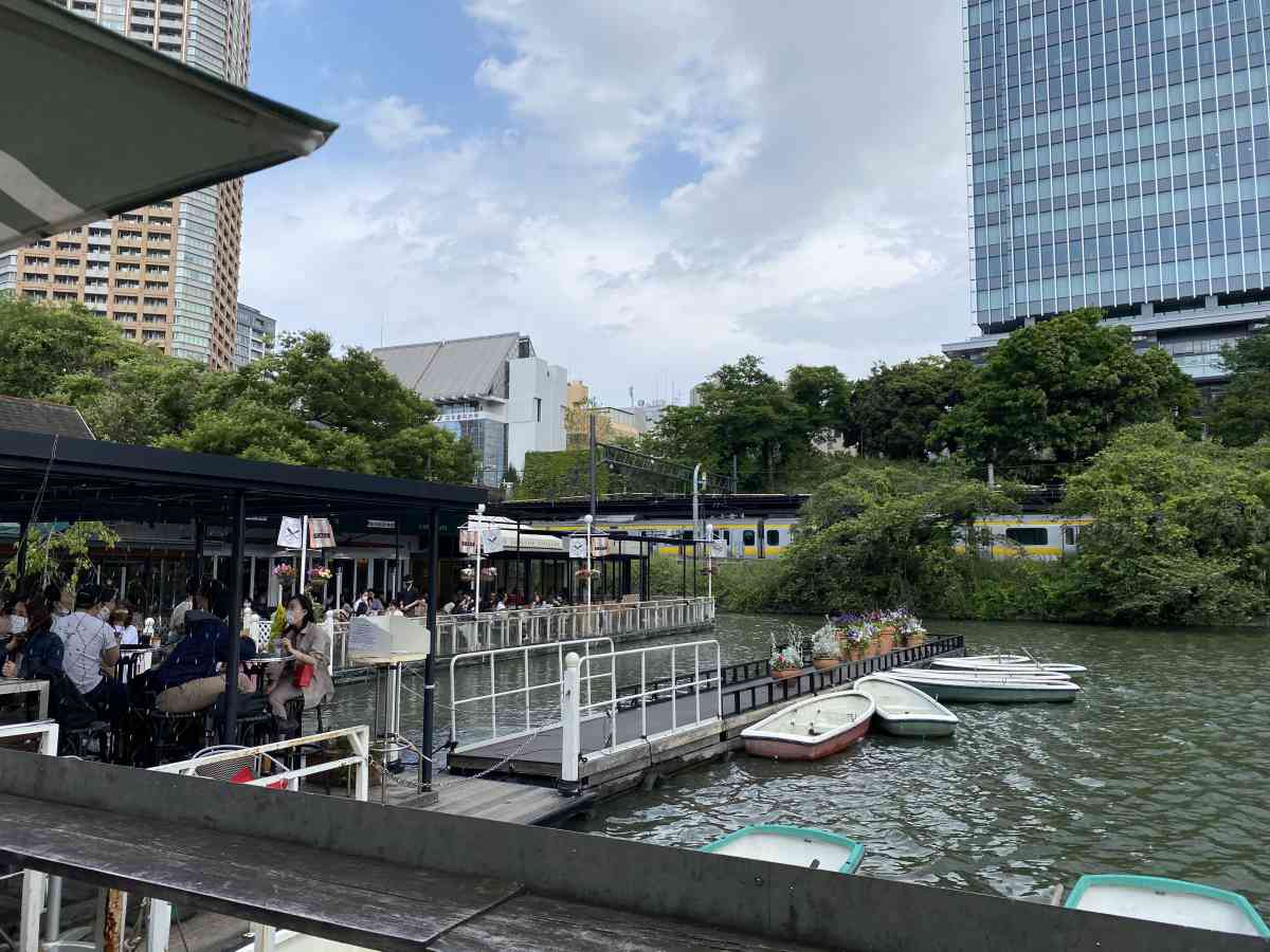 神楽坂・飯田橋のカナルカフェのテラス席