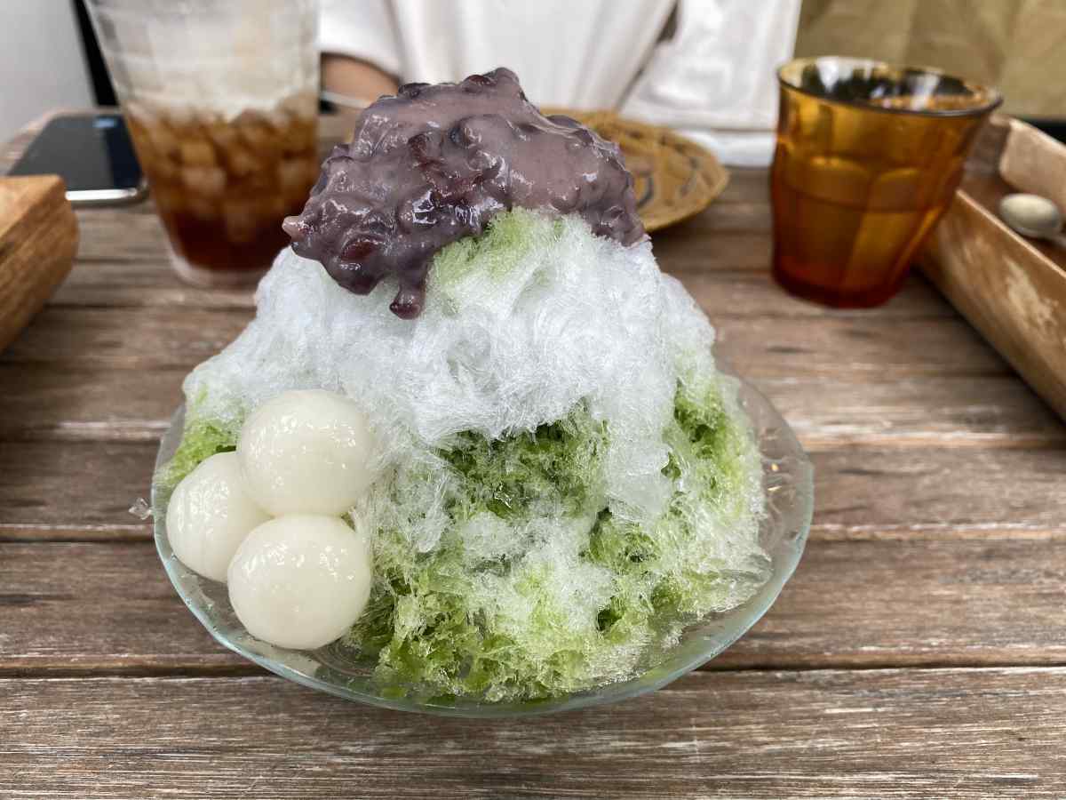 江の島のトラスパレンテ ラクアのかき氷