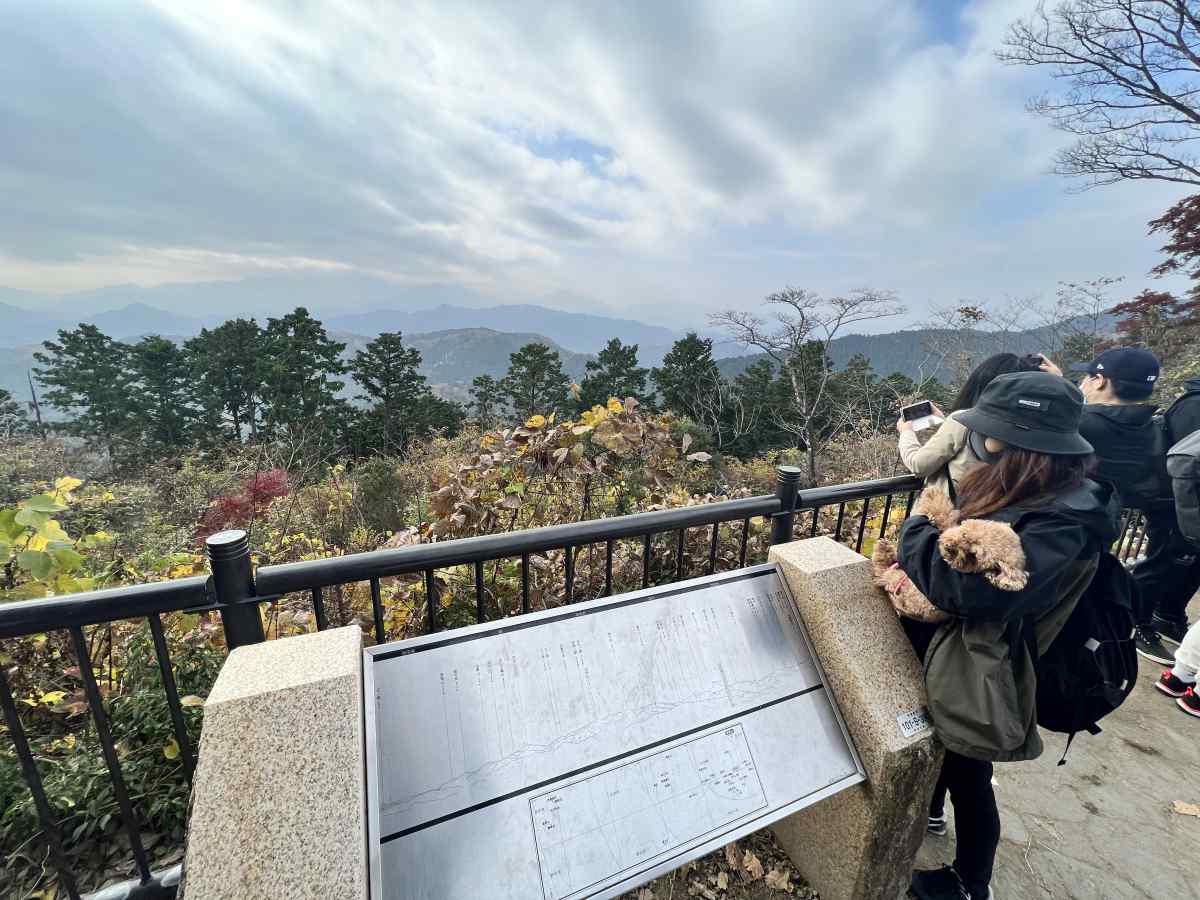 高尾山の頂上からの眺望