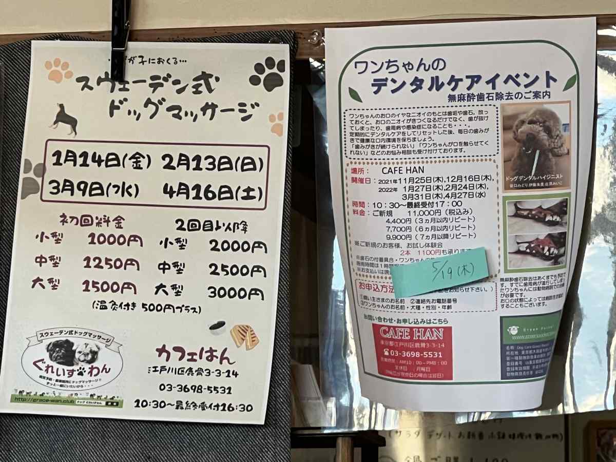 篠崎公園B地区すぐの「カフェHAN」主催イベント